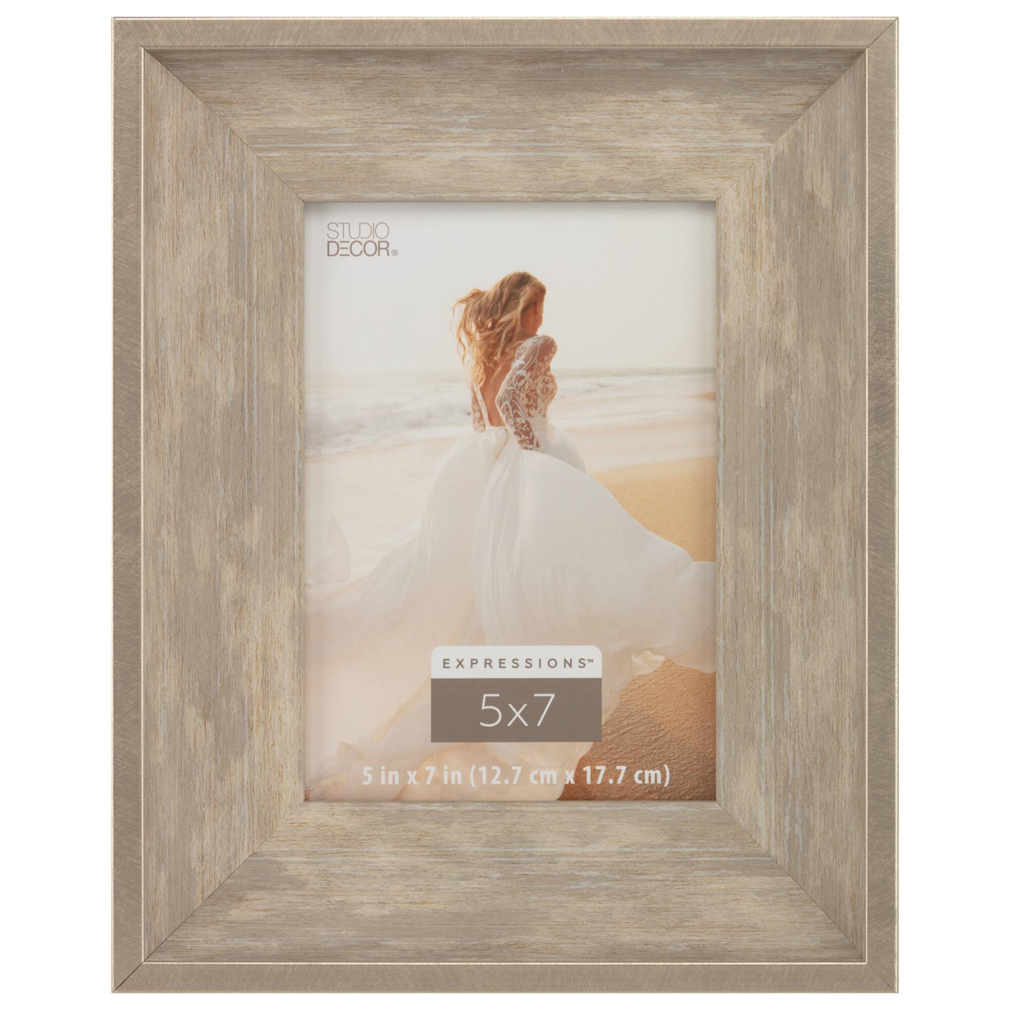 Expressions™ Metallic Edge Champagne Woodgrain Frame by Studio Décor